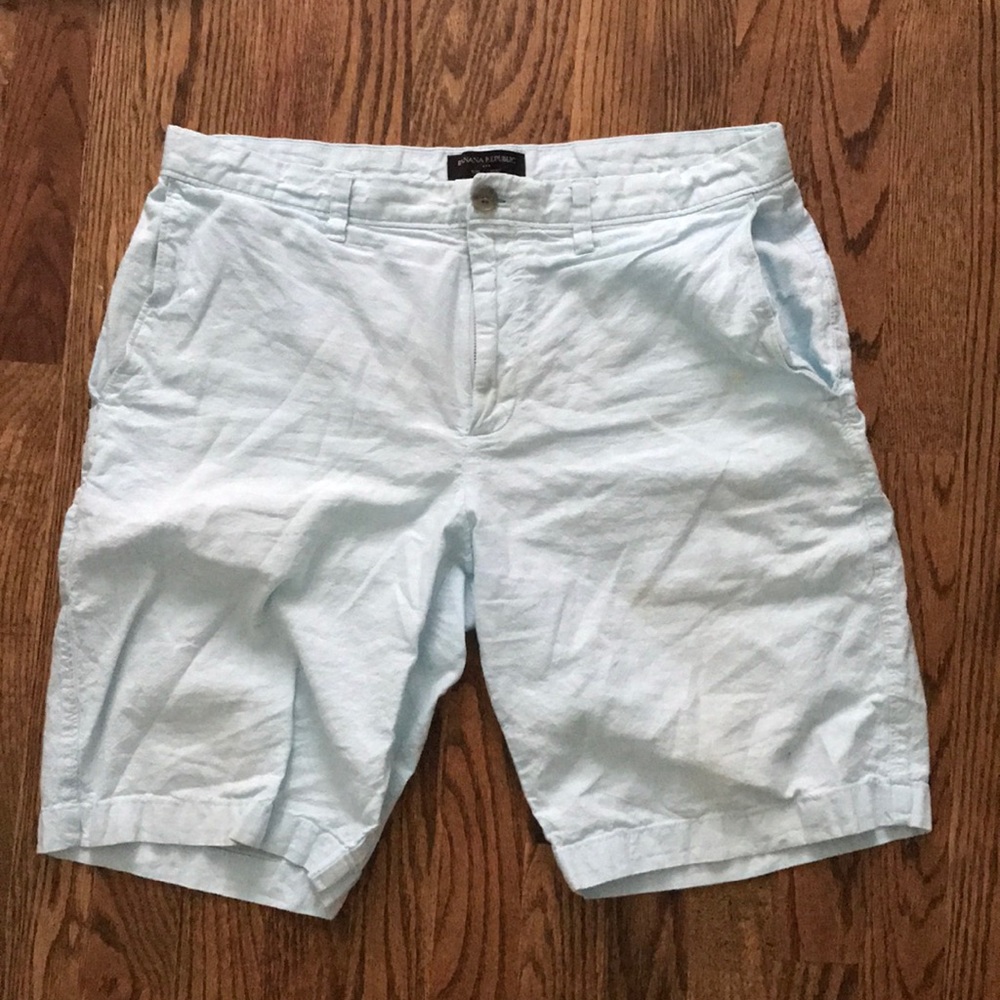 banana republic light blue shorts